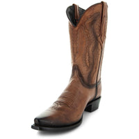 Soto Boots Men's Snip Toe Cowboy Boots Tan (H50030) | Soto Boots