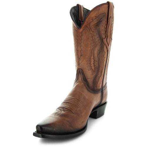 Soto Boots Men's Snip Toe Cowboy Boots Tan (H50030) | Soto Boots