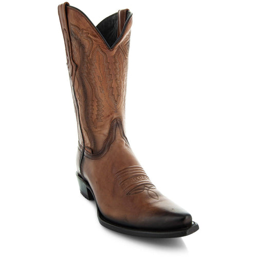 Soto Boots Men's Snip Toe Cowboy Boots Tan (H50030) | Soto Boots