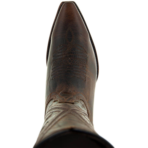 Soto Boots Cheyenne Cowgirl Boots | Women's Snipped Toe Leather Boots (M50041)