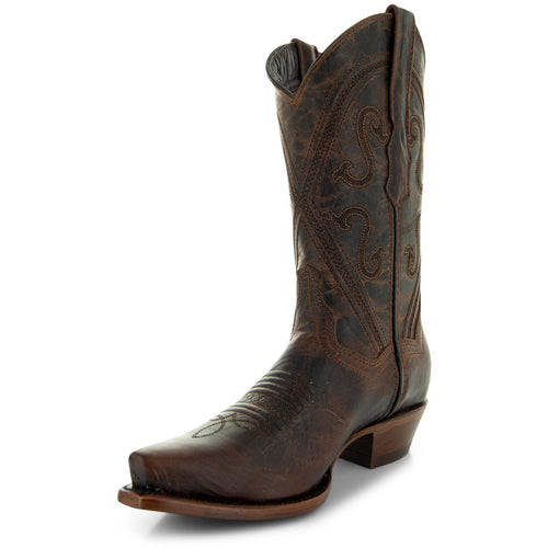 Soto Boots Cheyenne Cowgirl Boots | Women's Snipped Toe Leather Boots (M50041)
