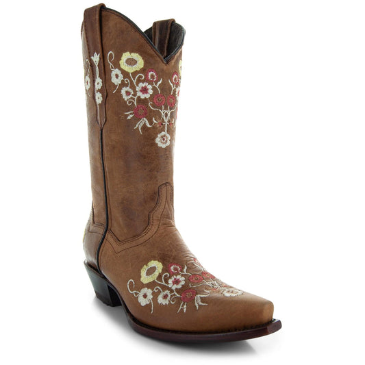 Soto Boots Women's Snipped Toe Western Boots | Floral Showstopper Cowgirl Boots