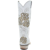 Soto Boots Soto Boots White Rose Inlayed Women's Cowgirl Boots (M50032)