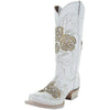Soto Boots Soto Boots White Rose Inlayed Women's Cowgirl Boots (M50032)