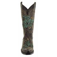Soto Boots Turquoise Rose Inlayed Women's Cowgirl Boots (M50032)