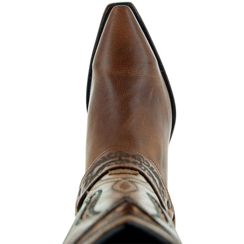 Soto Boots Women's Harness Boots | Brown Leather Harness Boots (M50039)
