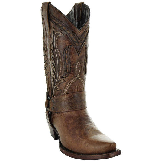 Soto Boots Women's Harness Boots | Brown Leather Harness Boots (M50039)