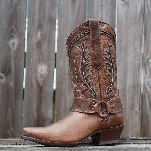 Soto Boots Women's Harness Boots | Brown Leather Harness Boots (M50039)