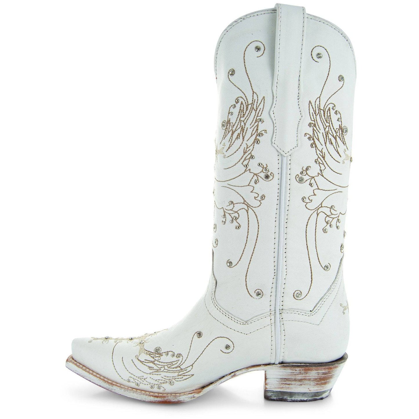 Soto Boots White Rhinestone Cowgirl Boots (Wedding Cowgirl Boots)