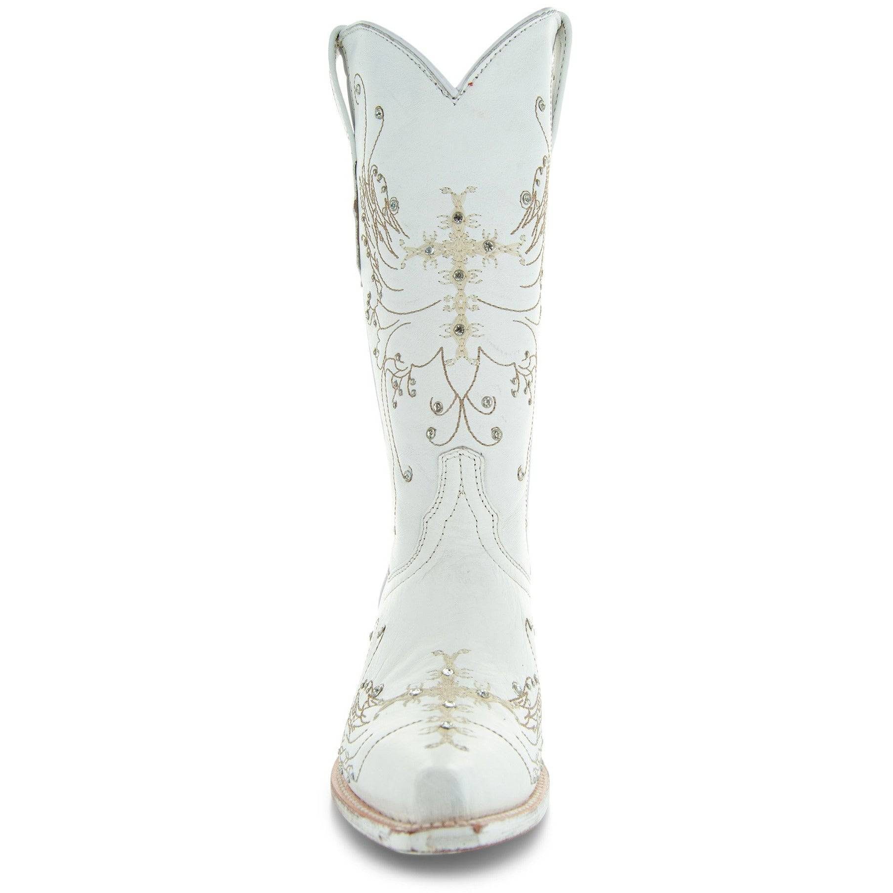 Soto Boots White Rhinestone Cowgirl Boots (Wedding Cowgirl Boots)