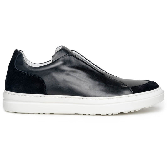 Zelli Italia 65-219-BLK SPETTACOLARE Italian Glove Baby Calf Sneakers, Black