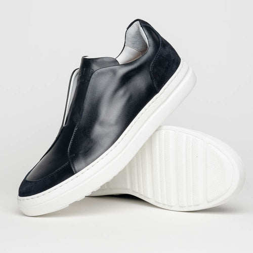 Zelli Italia 65-219-BLK SPETTACOLARE Italian Glove Baby Calf Sneakers, Black