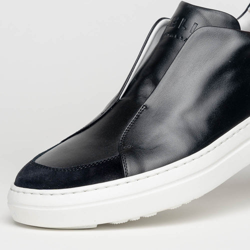 Zelli Italia 65-219-BLK SPETTACOLARE Italian Glove Baby Calf Sneakers, Black