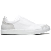 Zelli Italia 65-225-WHT SPETTACOLARE Italian Pebble Grain Calfskin Sneakers White