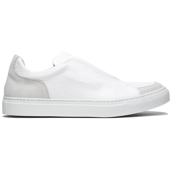 Zelli Italia 65-225-WHT SPETTACOLARE Italian Pebble Grain Calfskin Sneakers White