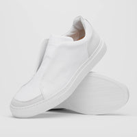 Zelli Italia 65-225-WHT SPETTACOLARE Italian Pebble Grain Calfskin Sneakers White