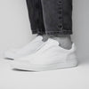 Zelli Italia 65-225-WHT SPETTACOLARE Italian Pebble Grain Calfskin Sneakers White