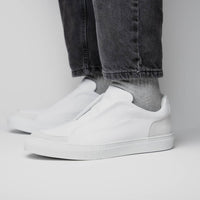 Zelli Italia 65-225-WHT SPETTACOLARE Italian Pebble Grain Calfskin Sneakers White