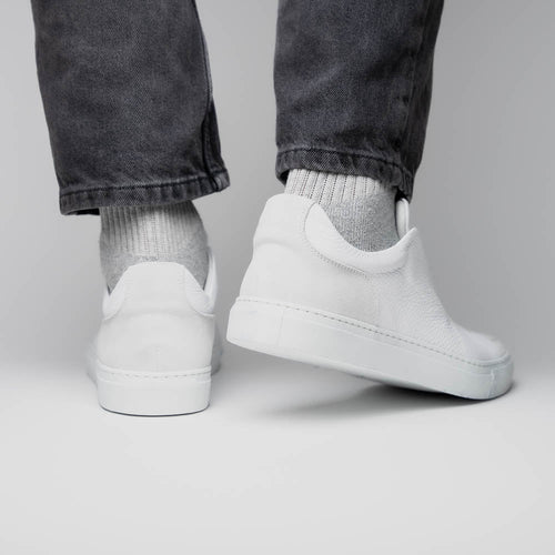 Zelli Italia 65-225-WHT SPETTACOLARE Italian Pebble Grain Calfskin Sneakers White