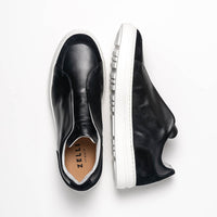 Zelli Italia 65-219-BLK SPETTACOLARE Italian Glove Baby Calf Sneakers, Black