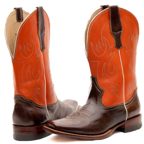 Square Toe Double Stitched Cowboy Boots Atitlan Leather