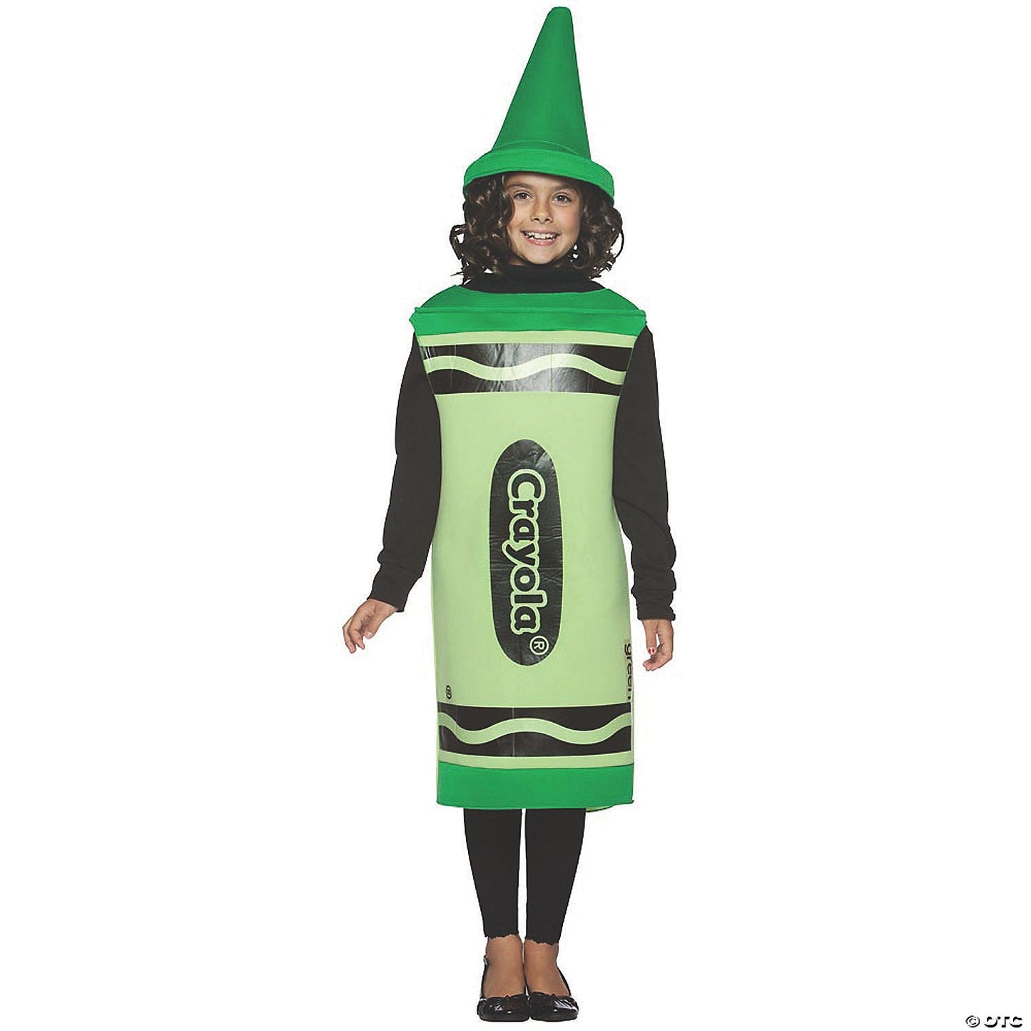 Kids Green Crayola Crayon Costume - Medium