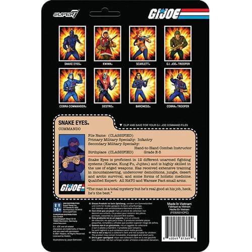 ToyShnip Super7 G.I. Joe 3 3/4-Inch ReAction Figure - Select Figure(s)