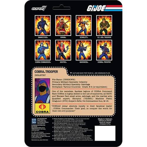 ToyShnip Super7 G.I. Joe 3 3/4-Inch ReAction Figure - Select Figure(s)