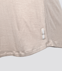 Bamboo Swift Curve-Hem T-Shirt - Sandstone Bamtech