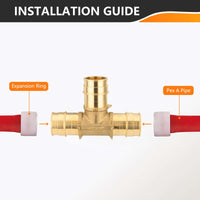 PEX A Expansion 3/4" x 3/4" x 3/4" PEX Expansion Tee (Lead Free) Plumbingsell