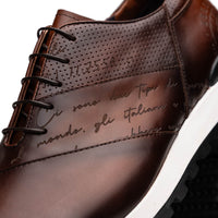 Zelli Italia Zelli Italia 65-395-BRN TESTO Italian Calfskin Sneaker Brown