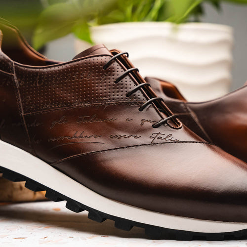 Zelli Italia Zelli Italia 65-395-BRN TESTO Italian Calfskin Sneaker Brown