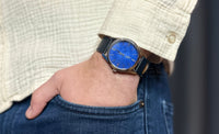 Blue Sunburst Watch The Beyond Boring Watch Company