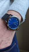 Blue Sunburst Watch The Beyond Boring Watch Company