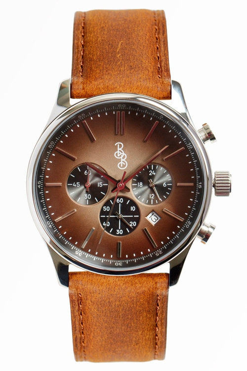Brown Retro Chronograph The Beyond Boring Watch Company