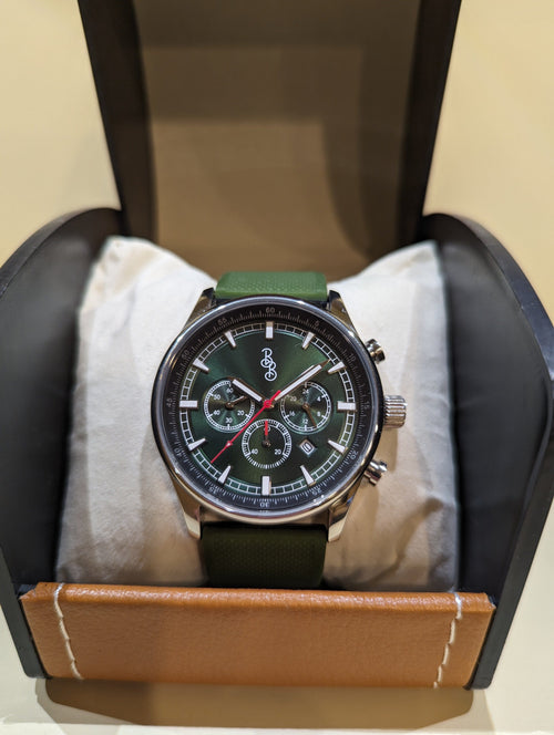 Green Sport Chronograph The Beyond Boring Watch Company