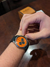 Orange and Black Chronograph The Beyond Boring Watch Company