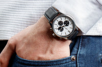 White and Black Chronograph The Beyond Boring Watch Company