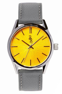 Yellow Sunburst Watch The Beyond Boring Watch Company