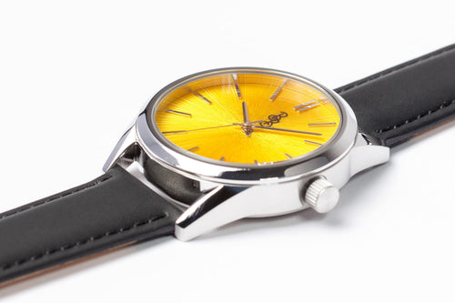 Yellow Sunburst Watch The Beyond Boring Watch Company