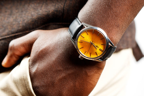 Yellow Sunburst Watch The Beyond Boring Watch Company