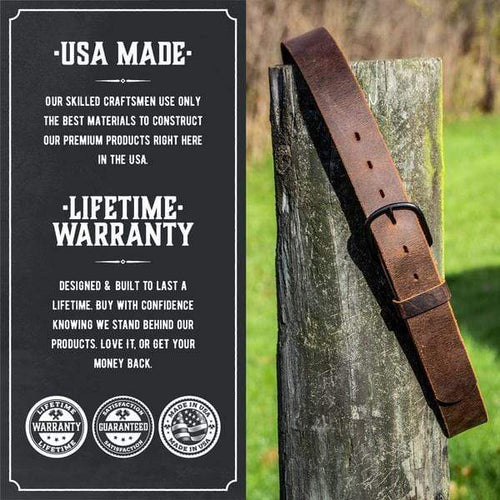 The Bootlegger Leather Belt Main Street Forge