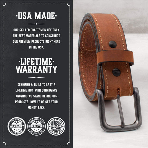 The Outrider Leather Belt Main Street Forge