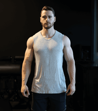 Bamboo Aerotech Tank - Heather Grey Bamtech