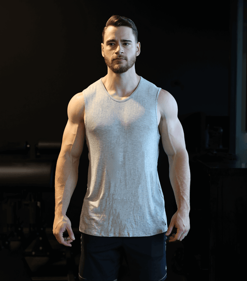 Bamboo Aerotech Tank - Heather Grey Bamtech