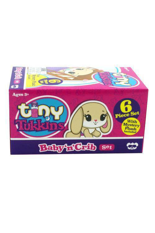 ToyShnip Tiny Tukkins Blind Pack - 6 piece set with Crib, Accessories and a