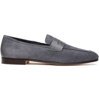 Zelli Italia 16-672-GRY Tippa Suede & Calfskin Penny Loafers Grey