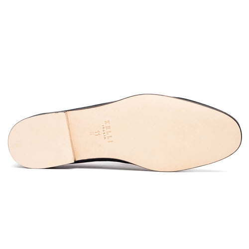 Zelli Italia 16-672-GRY Tippa Suede & Calfskin Penny Loafers Grey