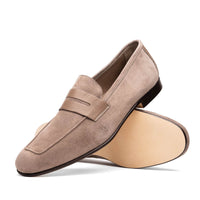Zelli Italia 16-672-TPE Tippa Suede & Calfskin Penny Loafers Taupe