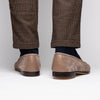 Zelli Italia 16-672-TPE Tippa Suede & Calfskin Penny Loafers Taupe